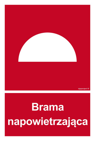 Znak Brama napowietrzająca na Folii Samoprzylepnej (BC061)