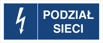 Znak Podział sieci na Folii Samoprzylepnej (530-11b)