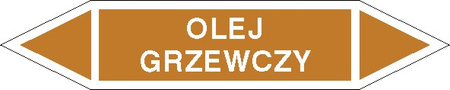 Tabliczka na rurociągi Olej grzewczy znak na płycie PCV (R-OCP15)