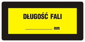 Znak Długość falii... nm na Folii Samoprzylepnej (KB023)