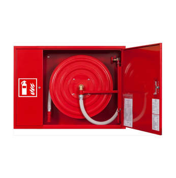 Hydrant wewnętrzny zawieszany uniwersalny DN25 z miejscem na gaśnicę obok zwijadła - SUPRON