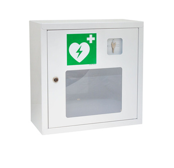 Szafka na defibrylator biała AED