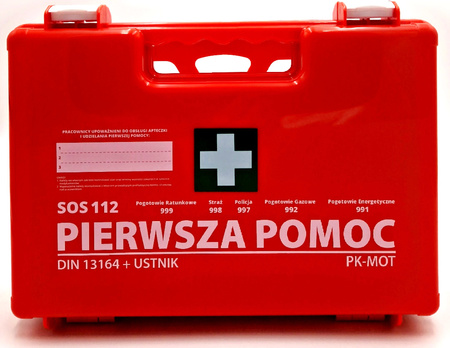 Apteczka pierwszej pomocy K-13 DIN 13164 z wyposażeniem + ustnik