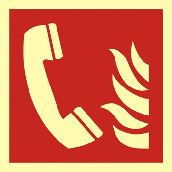 Znak telefon alarmowania pożarowego (BF006) Signproject