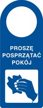 Zawieszka - Proszę posprzątać pokój na płycie PCV (TC001)