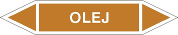 Tabliczka na rurociągi Olej znak na Folii Samoprzylepnej (R-OCP14)