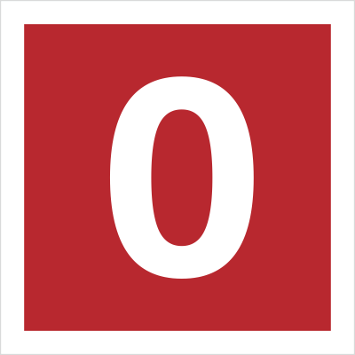 Znak cyfra 0 (808-08)