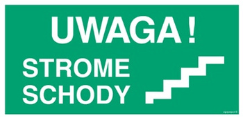 Znak uwaga strome schody (AC024) Signproject