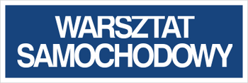 Znak warsztat samochodowy na płycie PCV (801-35)