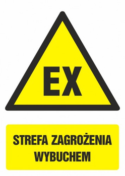 Znak Strefa zagrożenia wybuchem na Folii Samoprzylepnej (GF040)
