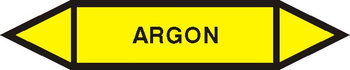 Tabliczka na rurociągi Argon znak na Folii Samoprzylepnej (R-G03)