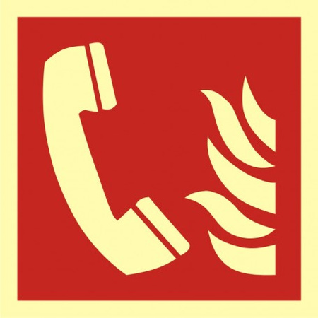 Znak telefon alarmowania pożarowego (BF006) Signproject