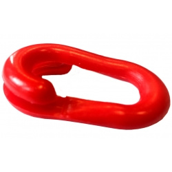 Plastikowy łańcuch 6mm biało-czerwony Zestaw: 5mb + 2 łączniki