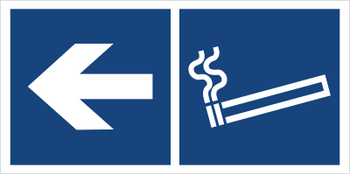 Znak palarnia (kierunek w lewo) mniejszy (865-07)