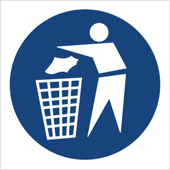 Znak zachowaj czystość na Folii Samoprzylepnej (417)