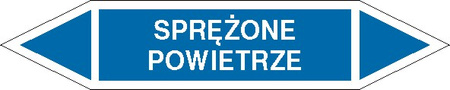 Tabliczka na rurociągi Sprężone powietrze znak na płycie PCV (R-PO10)