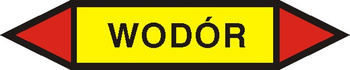 Tabliczka na rurociągi Wodór znak na płycie PCV (R-G14)
