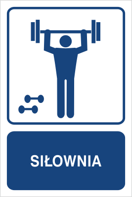 Znak siłownia na płycie PCV (823-161)