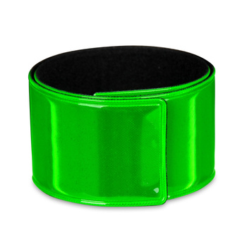 Opaska odblaskowa samozaciskowa ciemno zielona odbijająca światło