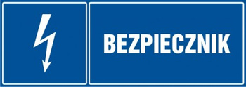 Znak Bezpiecznik na płycie PCV (HH011)