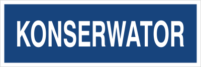 Znak konserwator na płycie PCV (801-252)