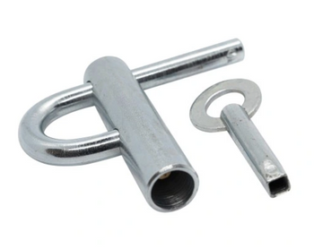 Kłódka energetyczna stacyjna kwadrat i klucz 5mm