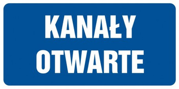 Znak Kanały otwarte (PB082)