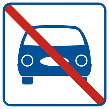 Znak Zakaz parkowania na Folii Samoprzylepnej (RA517)
