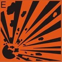 Znak substancja wybuchowa na Folii Samoprzylepnej (700-10)