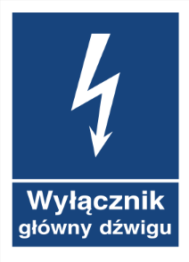Znak główny wyłącznik dźwigu (530-03)
