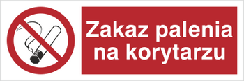 Znak zakaz palenia na korytarzu na Folii Samoprzylepnej (209-10)