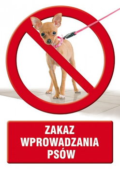 Znak Zakaz wyprowadzania psów (PC402)
