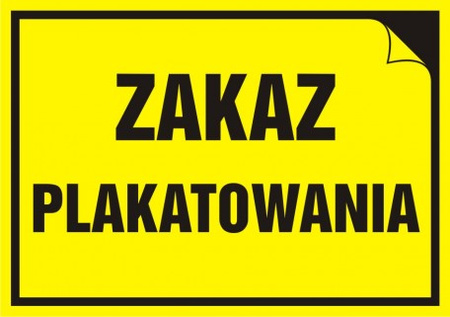 Znak Zakaz plakatowania (PA032)
