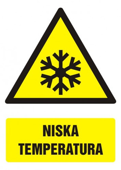 Znak Niska temperatura na płycie PCV (GF026)
