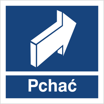 Znak pchać na Folii Samoprzylepnej (817-02)