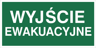 Znak wyjście ewakuacyjne (104) Techem