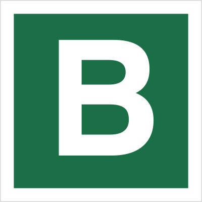 Znak stacja ewakuacyjna B (120-24) Techem