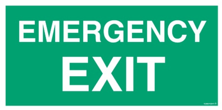 Znak emergency exit (AC002) Signproject