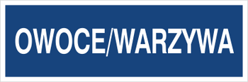 Znak owoce/warzywa na płycie PCV (801-216)