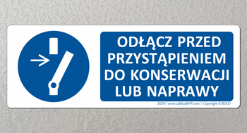 Oznaczenie Odłącz zasilanie (Z059)