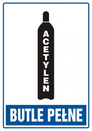 Znak Butle pełne- acetylen (PA004)