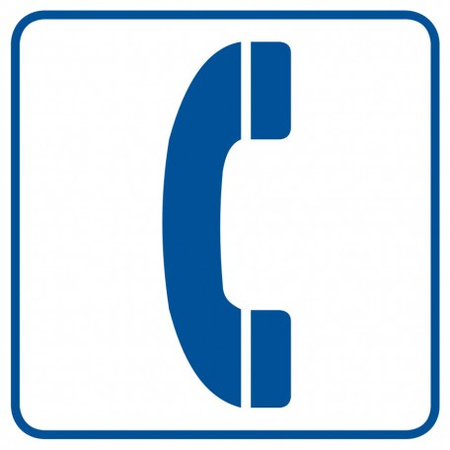 Znak Telefon na płycie PCV (RA033)