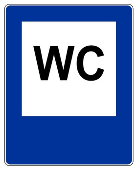 Znak informacyjny METALOWY Toaleta publiczna (D26c)