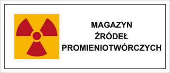 Znak Magazyn źródeł promieniotwórczych na Folii Samoprzylepnej (317-04)