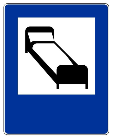 Znak informacyjny METALOWY Hotel (motel) (D29)