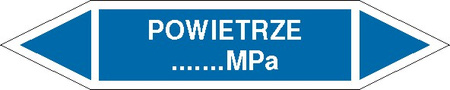 Tabliczka na rurociągi Powietrze... MPa znak na Folii Samoprzylepnej (R-PO08)
