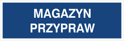 Znak magazyn przypraw na Folii Samoprzylepnej (801-140)