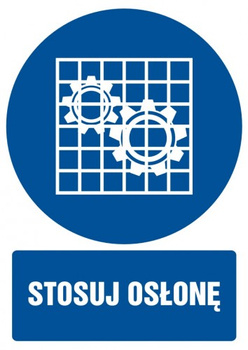 Znak stosuj osłonę na płycie PCV (GL015)