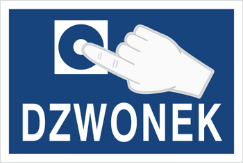 Znak dzwonek na Folii Samoprzylepnej (851-05)