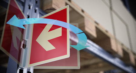 Znak Kierunek do sprzętu PPOŻ uchylny semaforowy (F200)